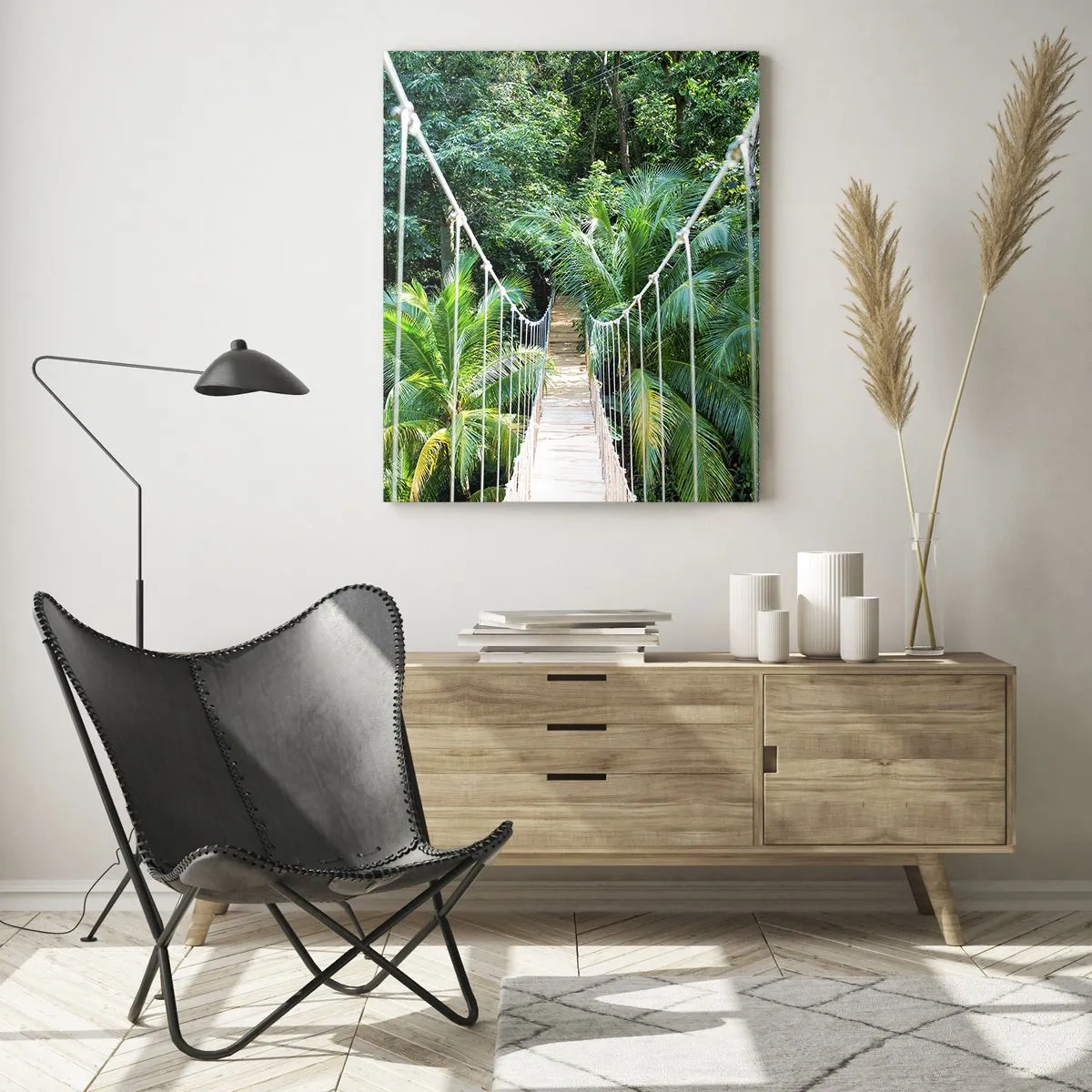 Schilderen op glas - Welkom in de jungle! - 70x100 cm