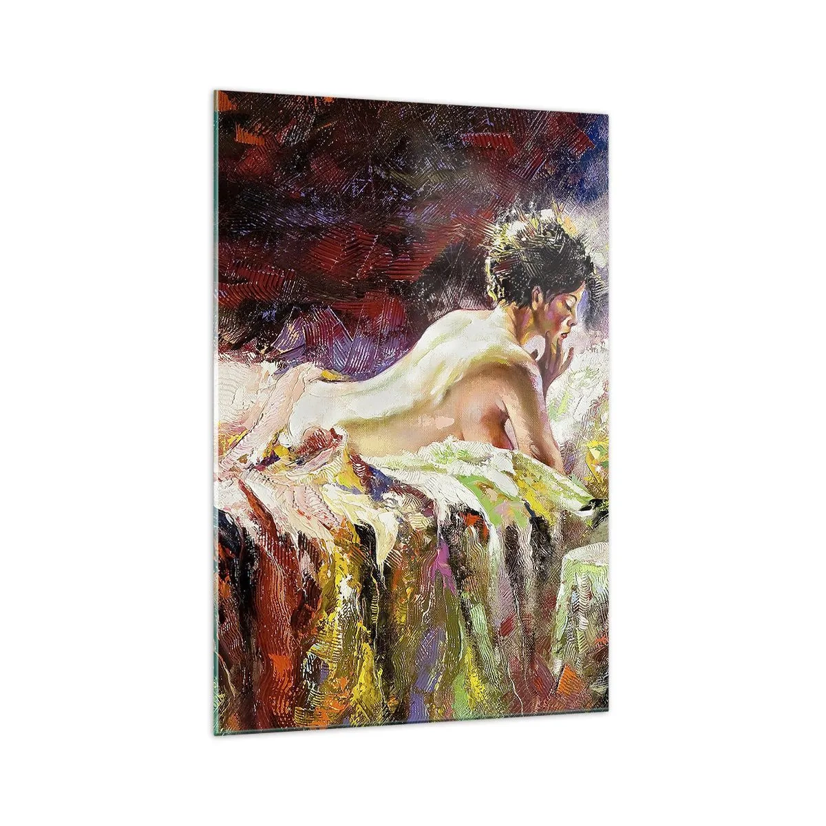 Schilderen op glas - Venus in gedachten - 70x100 cm