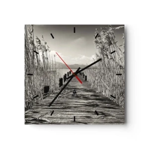 Wandklok - Klok - In de stilte van het gras - 40x40 cm