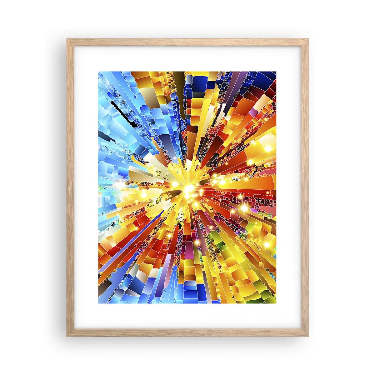 Een poster in een licht eiken lijst - In medias res - 40x50 cm