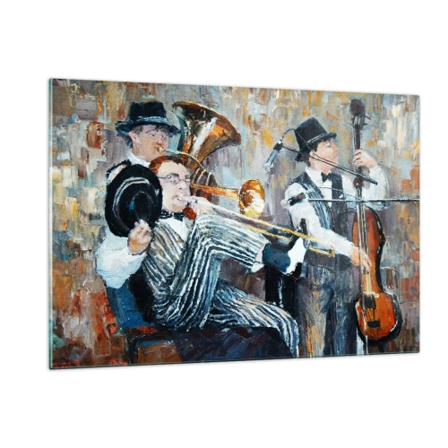 Schilderen op glas - Al die jazz - 120x80 cm
