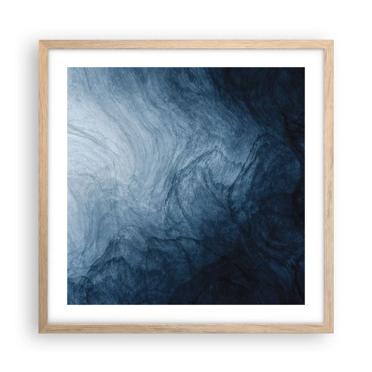 Een poster in een licht eiken lijst - diep reiken - 50x50 cm