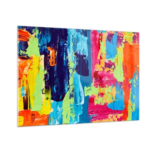 Schilderen op glas - Het leven is mooi! - 100x70 cm