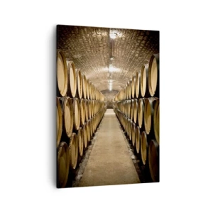 Schilderen op canvas - In een bakstenen kelder - 50x70 cm