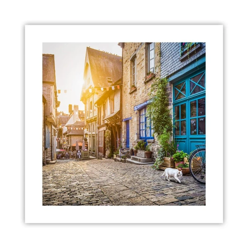 Poster - De witte geest van het stadje - 40x40 cm