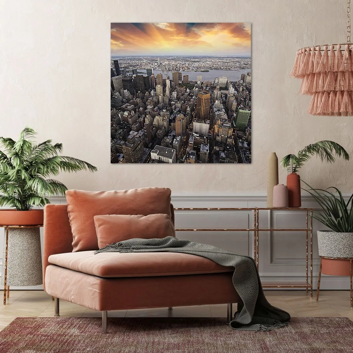 Schilderen op canvas - Het kloppend hart van onze tijd - 40x40 cm