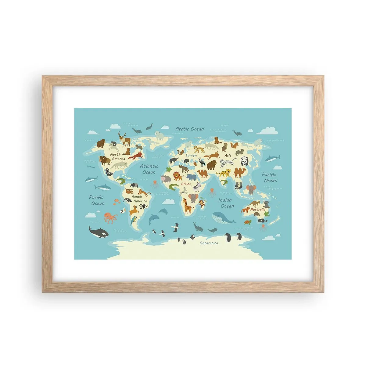 Een poster in een licht eiken lijst - Goede buren - 40x30 cm