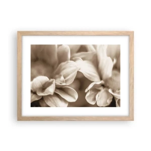 Een poster in een licht eiken lijst - Zo zacht als een glimlach - 40x30 cm