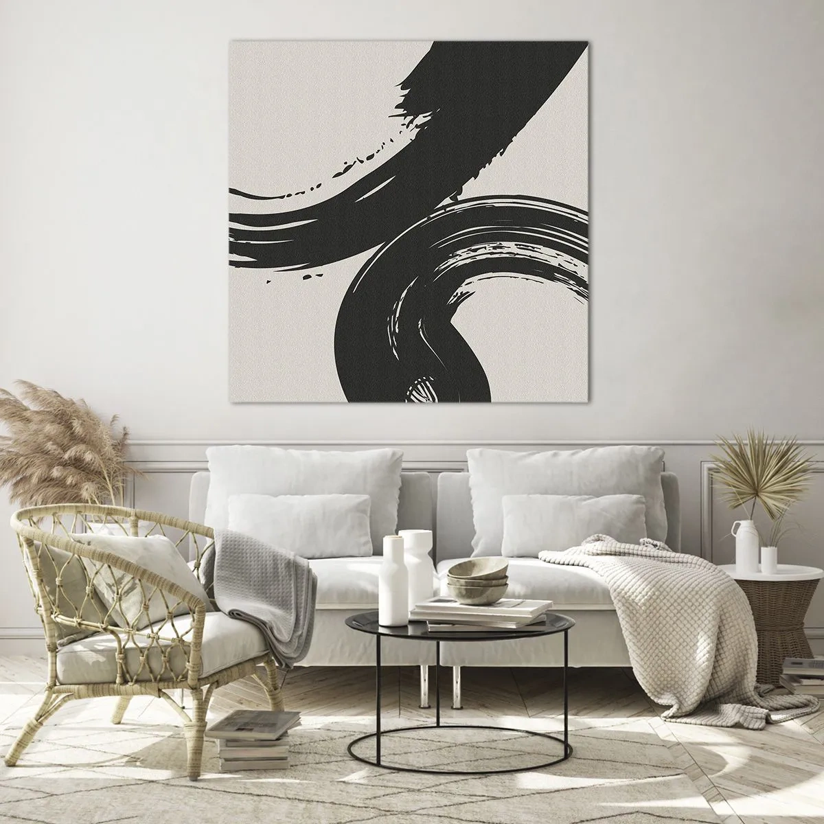 Schilderen op glas - Vegend en cirkevormig - 30x30 cm