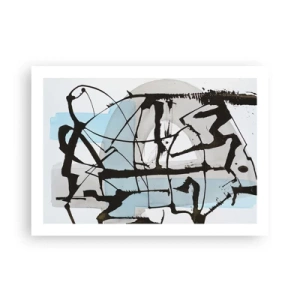 Poster - Toch blauw - 70x50 cm