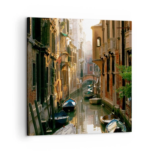 Schilderen op canvas - In een Venetiaans steegje - 50x50 cm