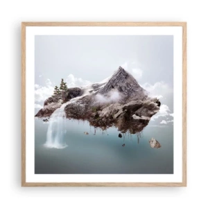 Een poster in een licht eiken lijst - Gezien met het oog van een surrealist - 60x60 cm