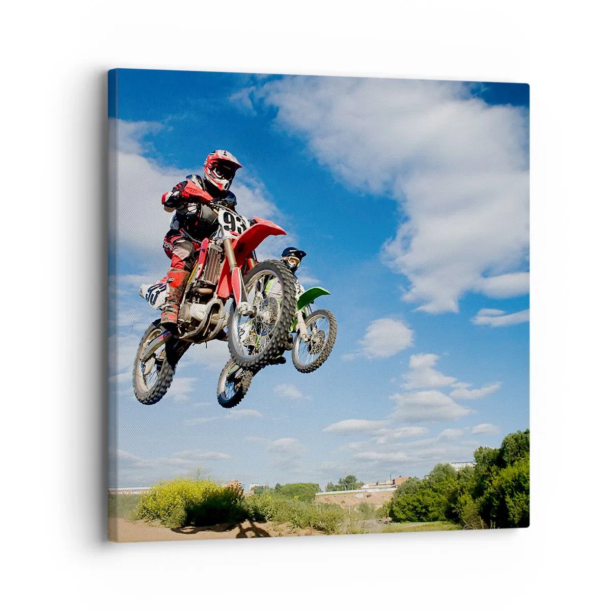 Schilderen op canvas - Luchtsprong - 30x30 cm
