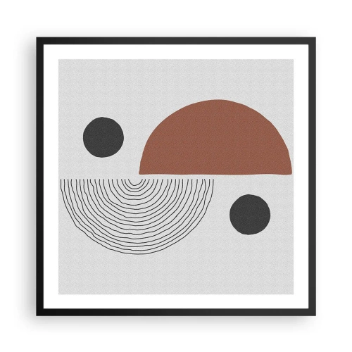 Poster in een zwarte lijst - Perfectie van het wiel - 60x60 cm