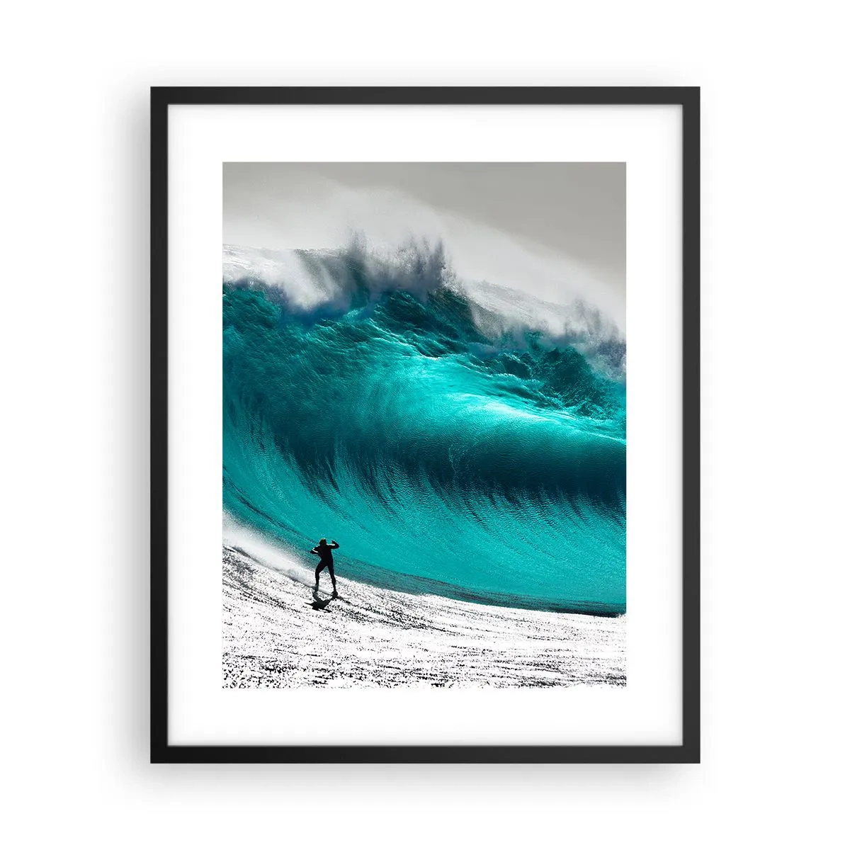 Poster in een zwarte lijst - Uitdaging aanvaard - 40x50 cm