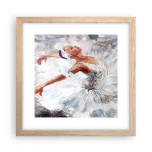 Een poster in een licht eiken lijst - Delicaat en licht als tule - 30x30 cm