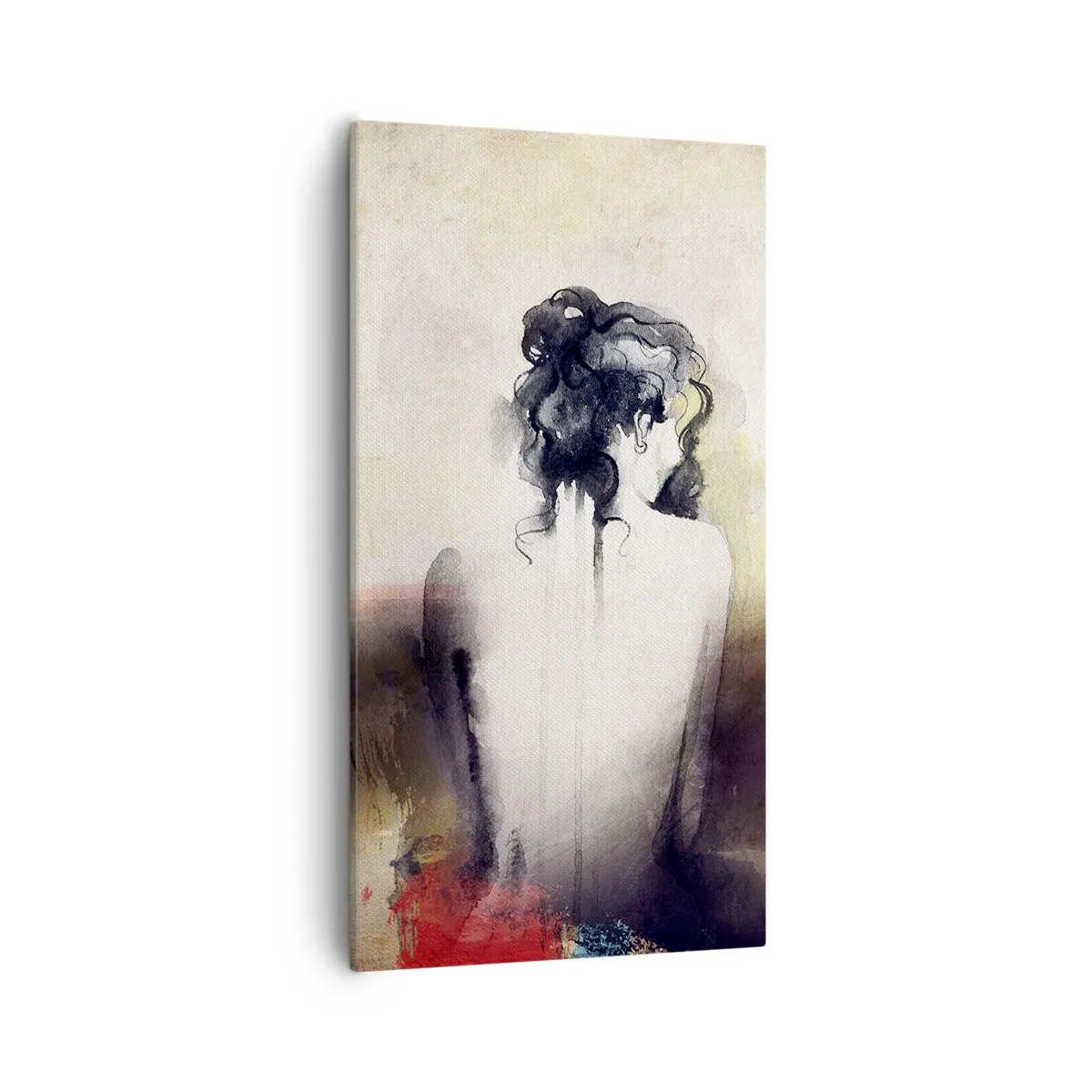 Schilderen op canvas - Vloeiende lijnen, ovale vormen - 55x100 cm