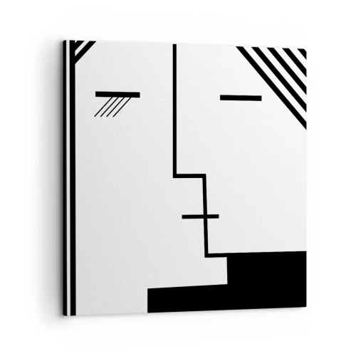 Schilderen op canvas - Alleen maar een kus - 50x50 cm