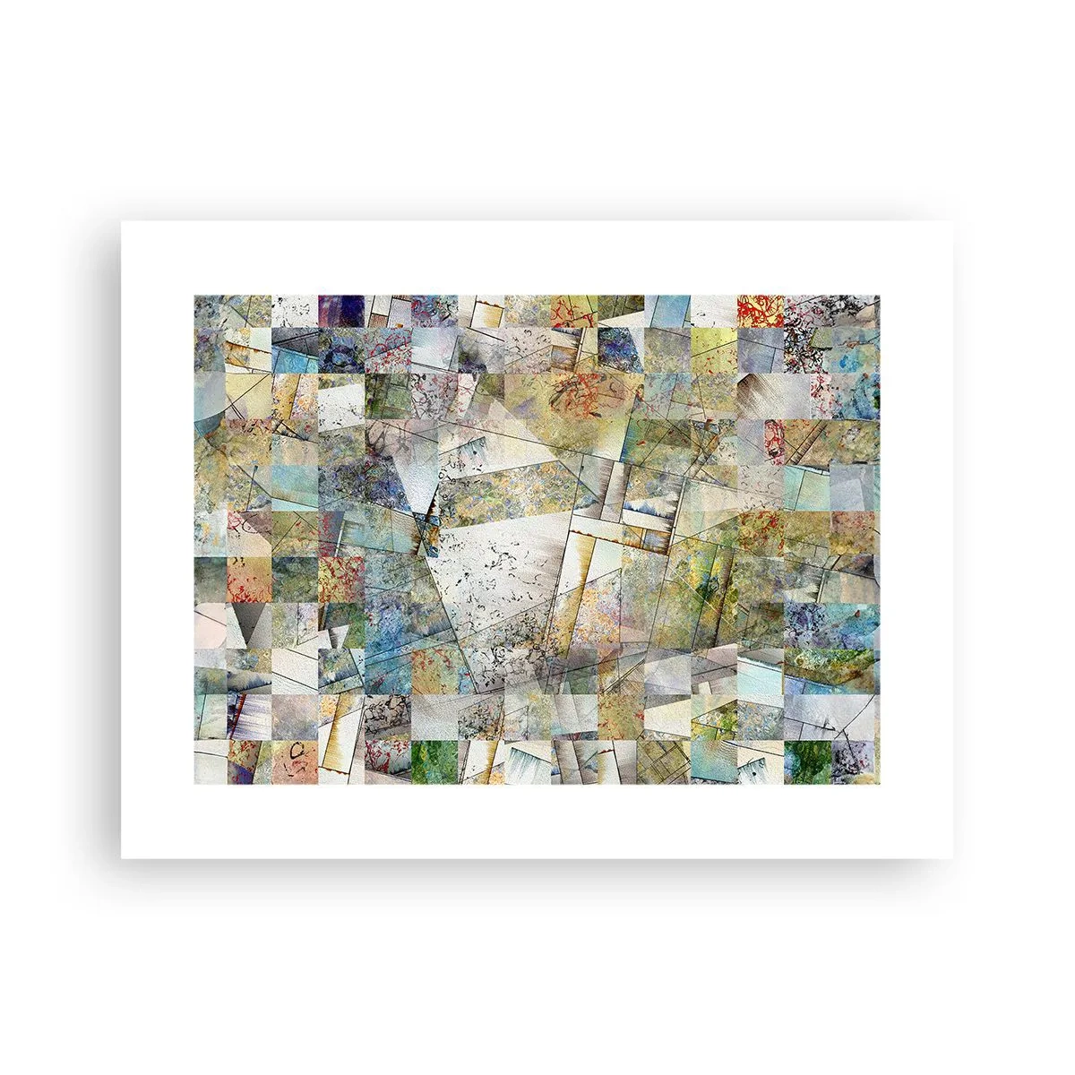 Poster - Geometrische schuifeling - 40x30 cm