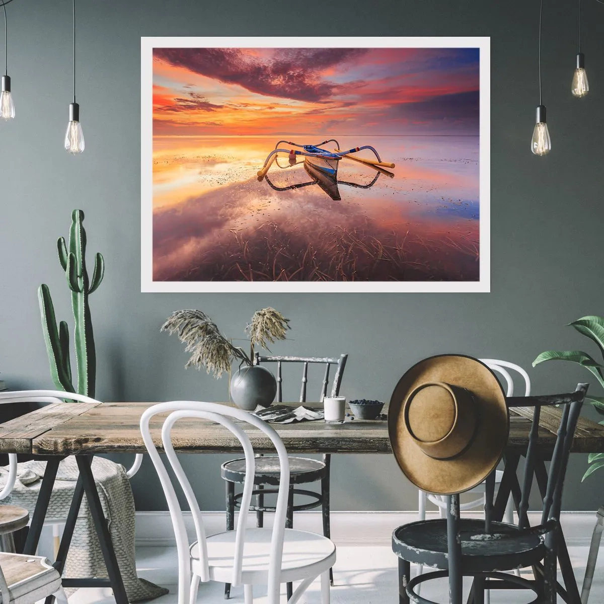 Poster - De rust van een tropische avond - 100x70 cm