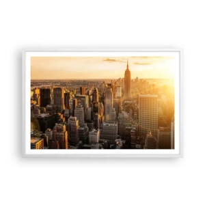 Poster in een witte lijst - Groeien in de zon - 91x61 cm