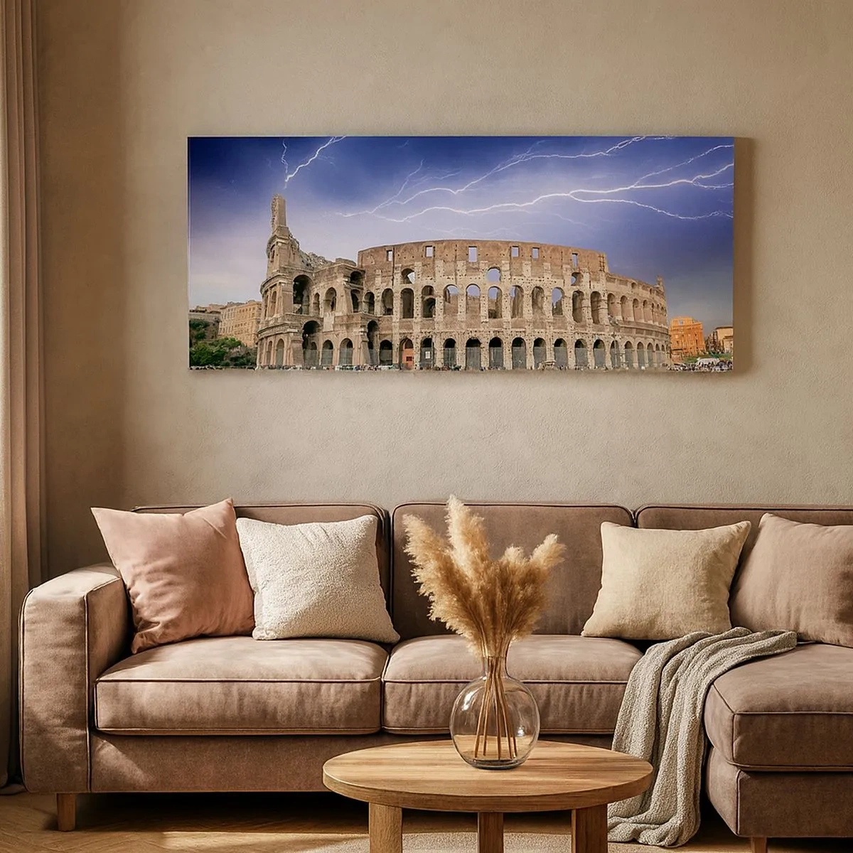 Schilderen op canvas - Strijd Arena - 100x40 cm