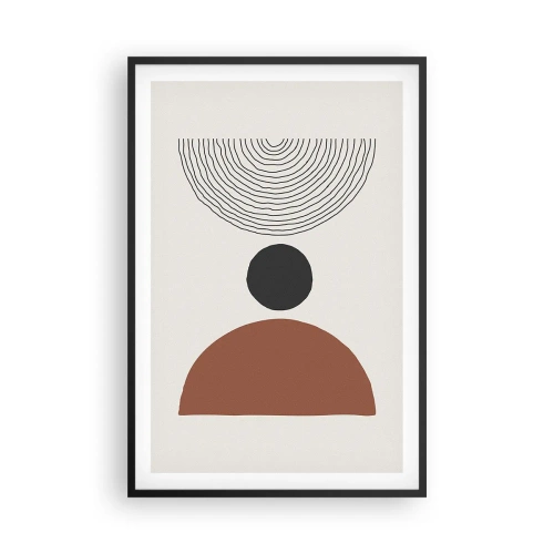 Poster in een zwarte lijst - Het middelpunt van de aandacht - 61x91 cm