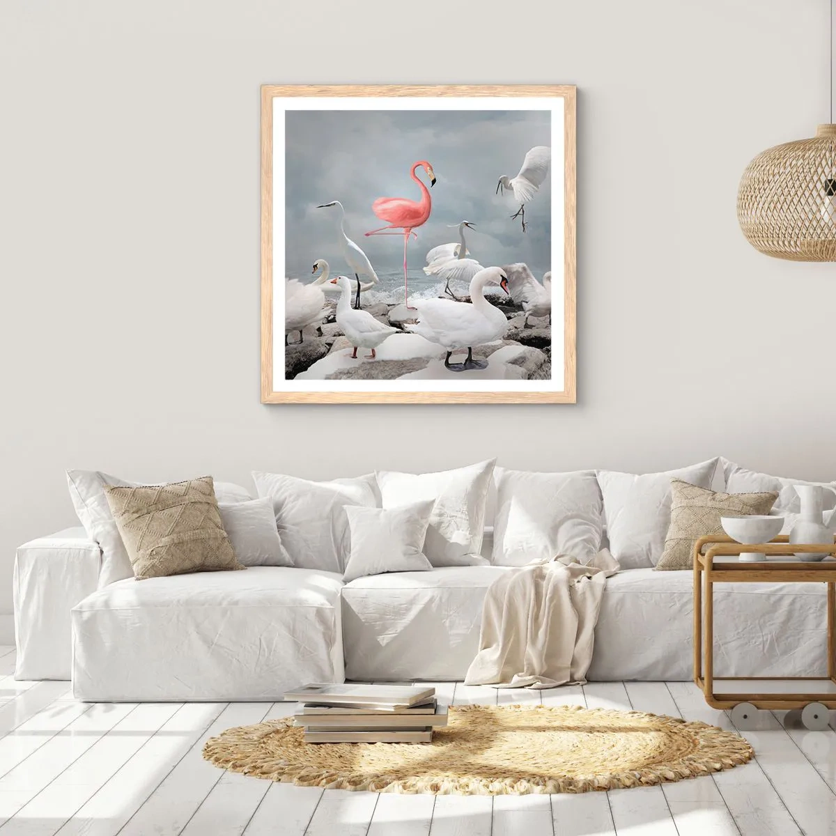 Een poster in een licht eiken lijst - Hoe ben ik hier terecht gekomen? - 40x40 cm