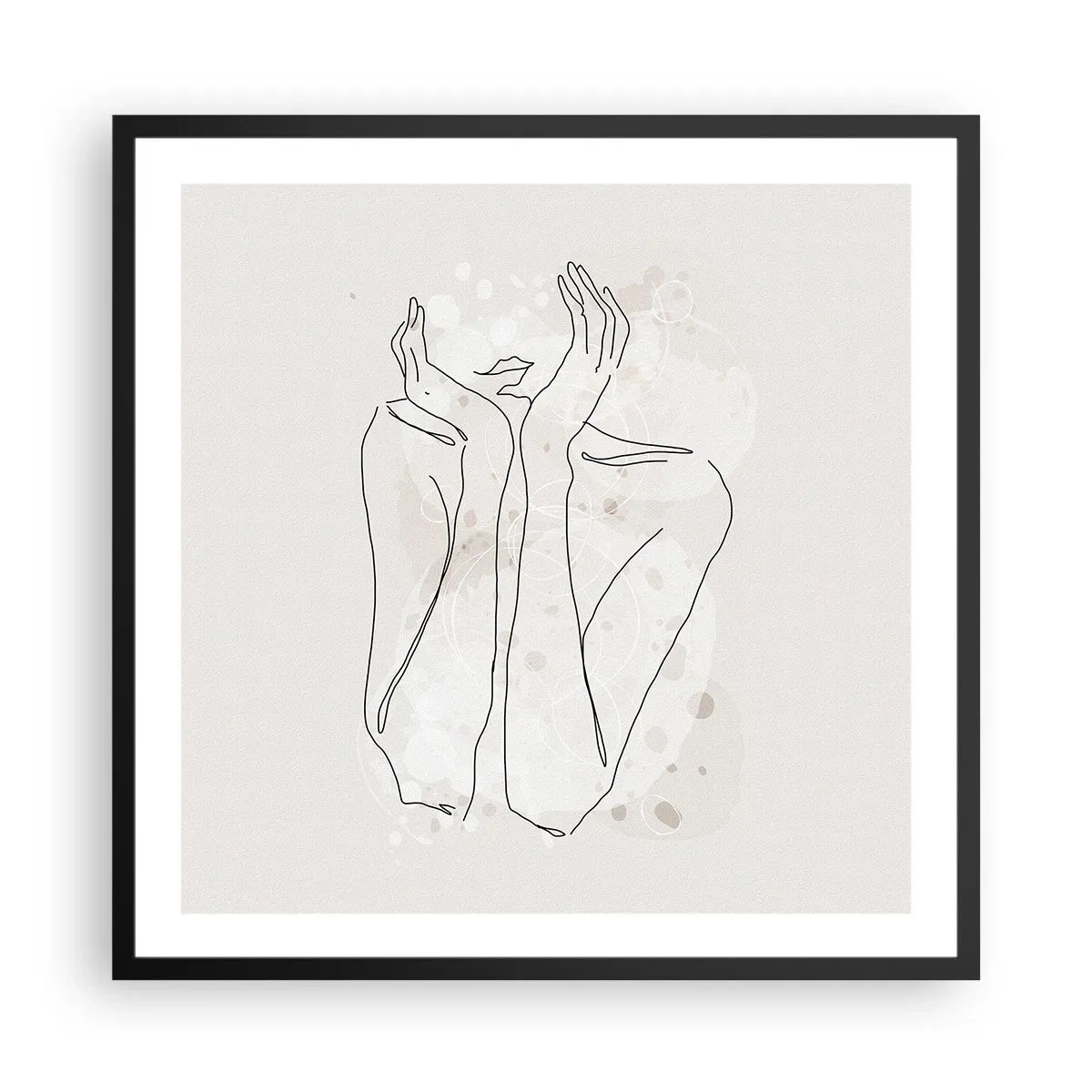 Poster in een zwarte lijst - Een dromerig moment - 60x60 cm