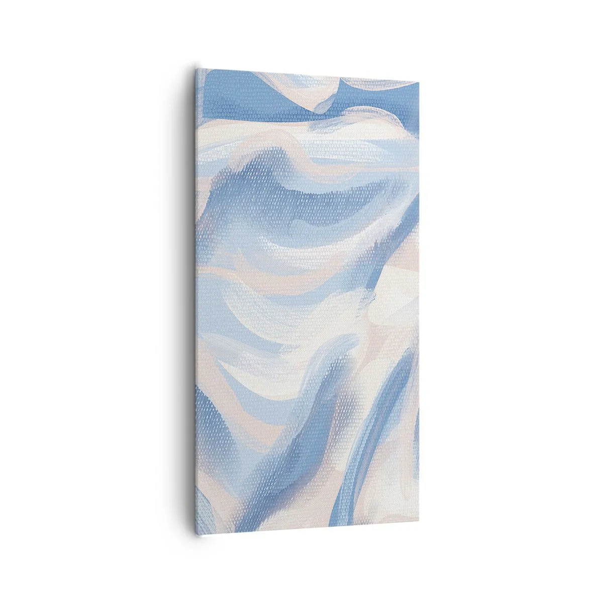 Schilderen op canvas - Blauwe golven - 65x120 cm