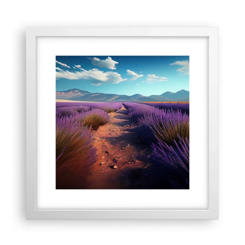 Poster in een witte lijst - Geurige velden - 30x30 cm