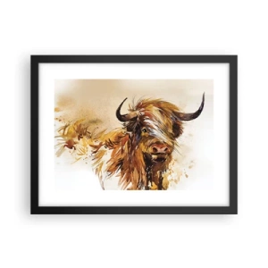 Poster in een zwarte lijst - Trots van de jager - 40x30 cm