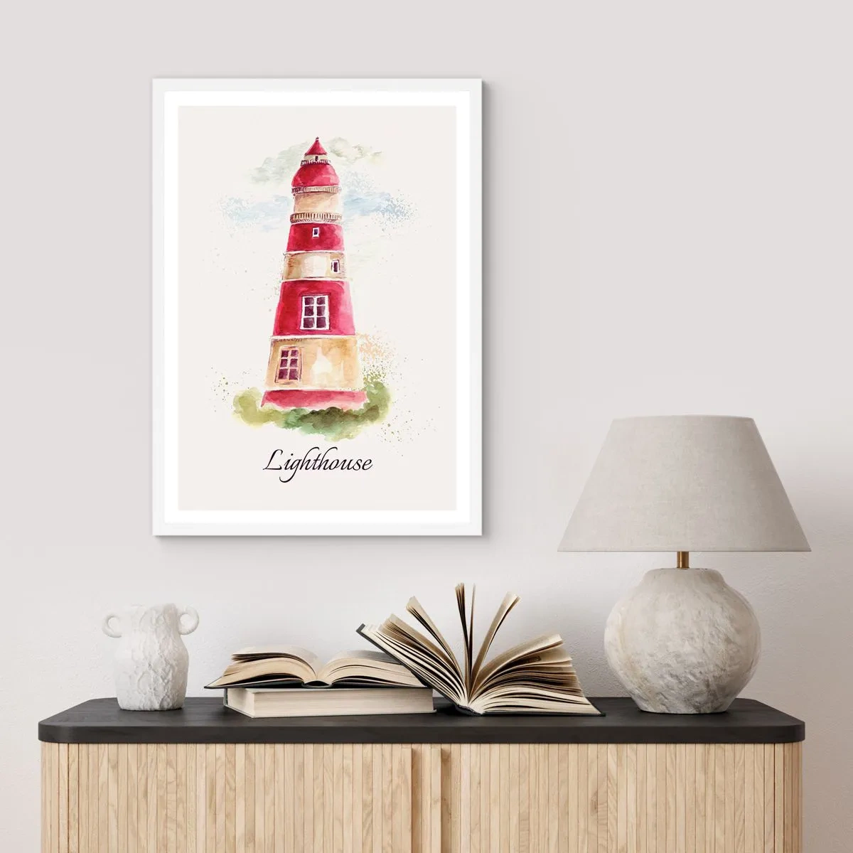 Poster in een witte lijst - Er is altijd goed weer in de buurt - 70x100 cm