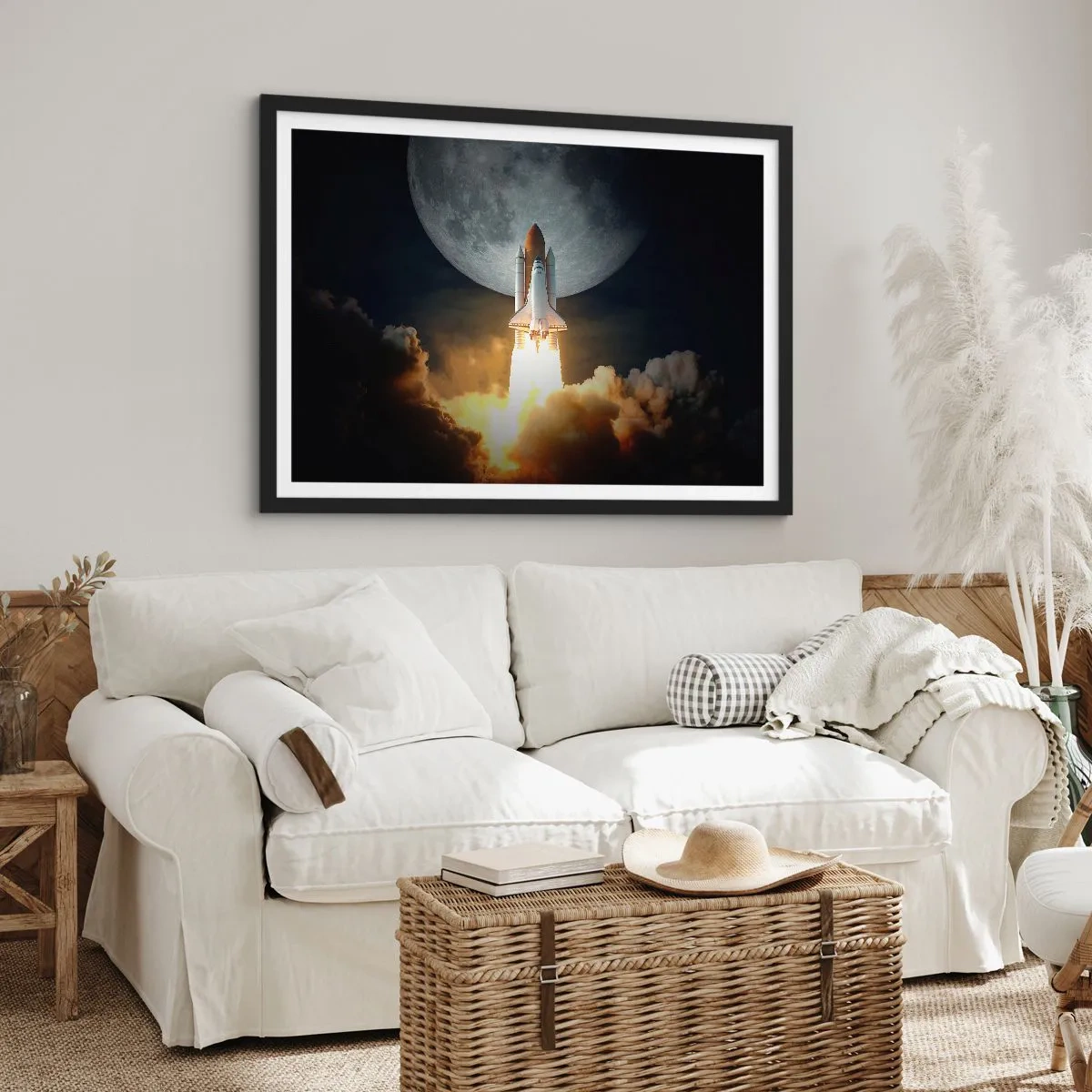 Poster in een zwarte lijst - Het begin van een onaards avontuur - 70x50 cm