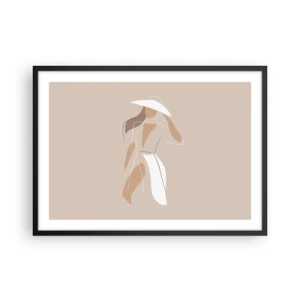 Poster in een zwarte lijst - Mode is leuk - 70x50 cm
