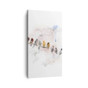 Schilderen op canvas - Gevleugelde ontmoeting - 45x80 cm