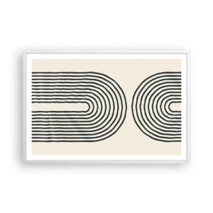 Poster in een witte lijst - In een ogenblik ... - 91x61 cm