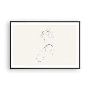 Poster in een zwarte lijst - Loopt in dromen - 91x61 cm