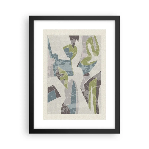 Poster in een zwarte lijst - Compositie achter het glas - 30x40 cm