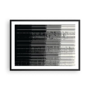 Poster in een zwarte lijst - Golven en vibraties - 70x50 cm