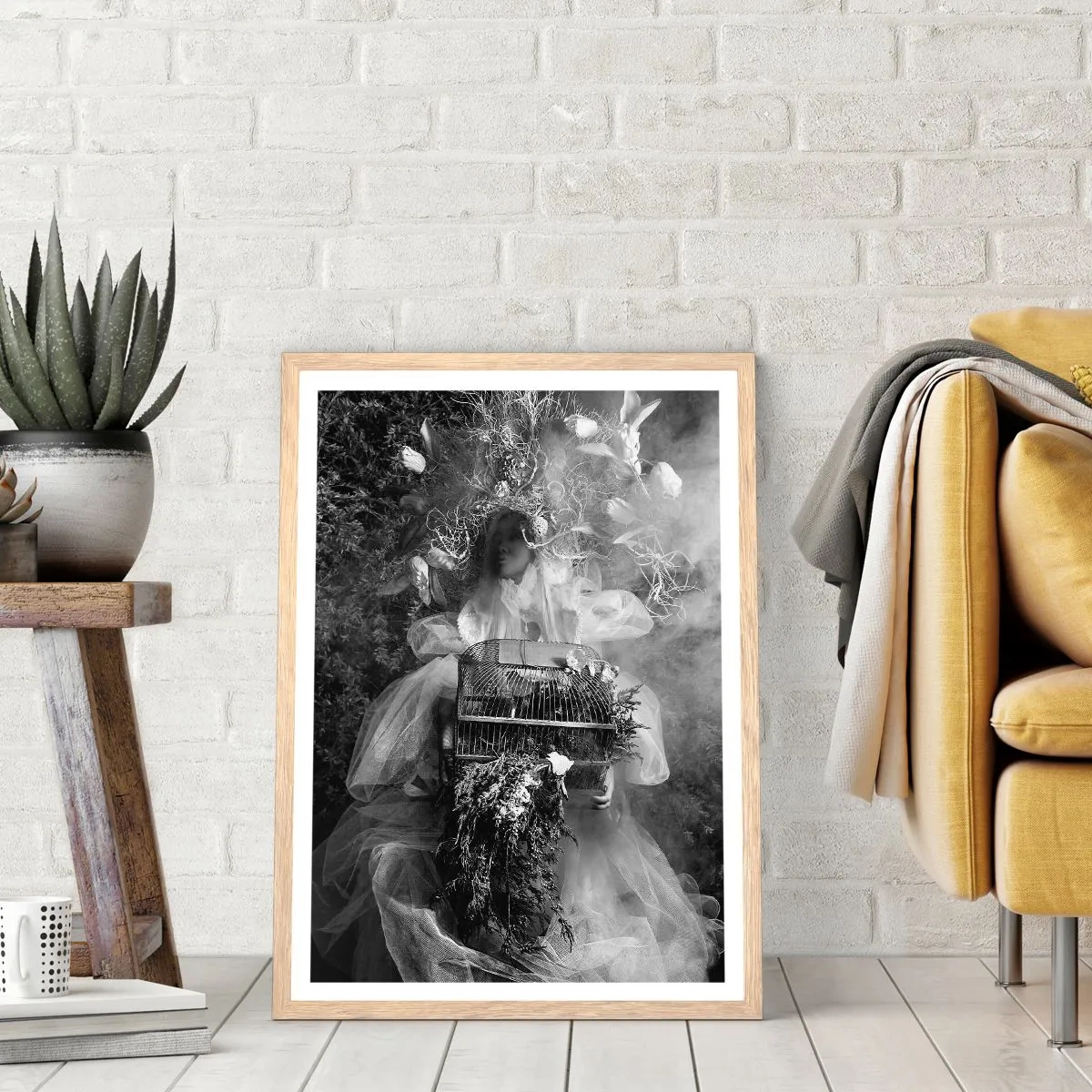 Een poster in een licht eiken lijst - Moeder zelf - Natuur - 70x100 cm