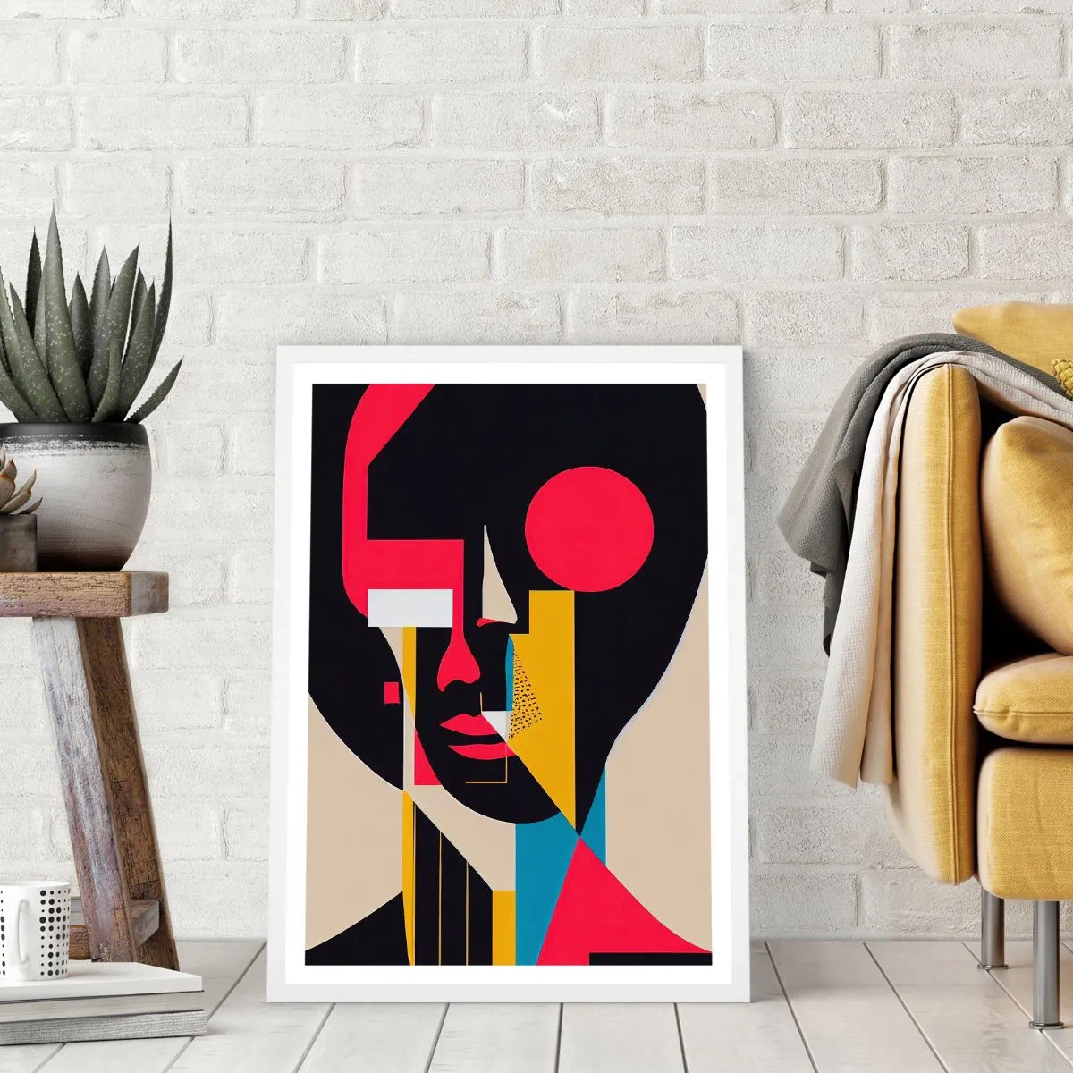 Poster in een witte lijst - Haar innerlijke wereld - 61x91 cm