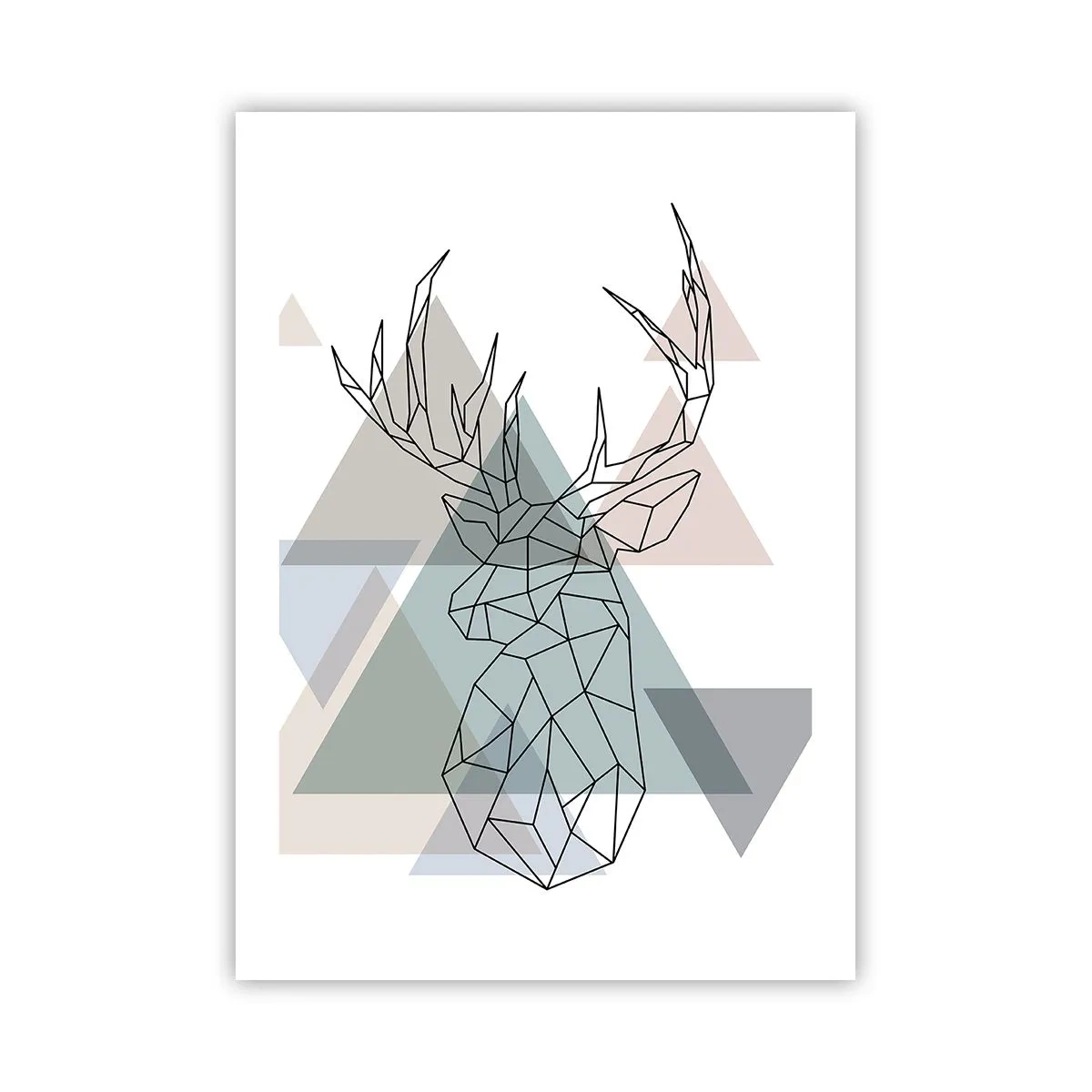 Poster - In een geometrisch bos - 50x70 cm