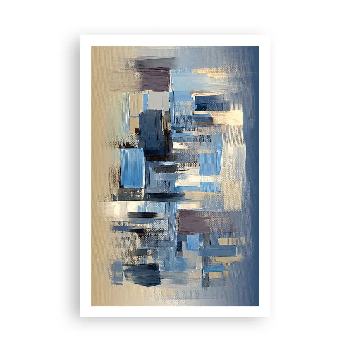Poster - Blauwe constructie - 61x91 cm