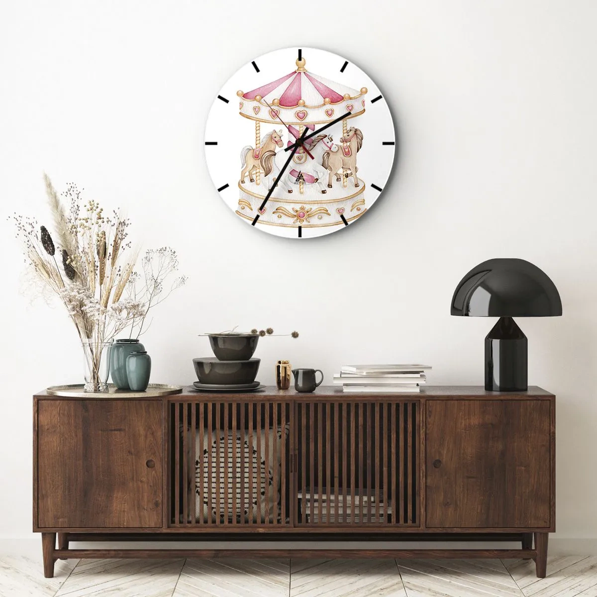 Wandklok - Klok - De zoete kinderwereld - 30x30 cm