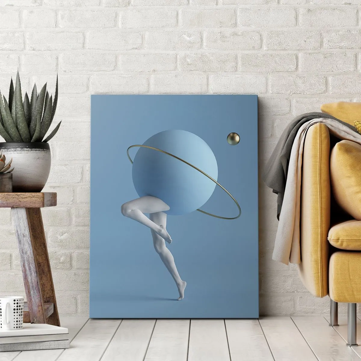 Schilderen op canvas - En de planeten zijn gek geworden - 55x100 cm