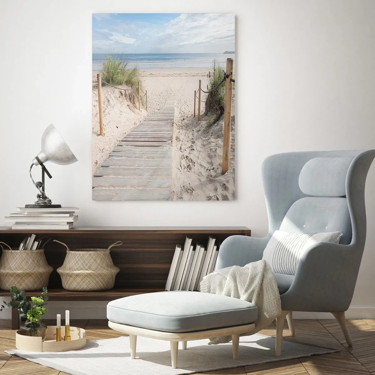 Schilderen op glas - naar de horizon - 70x100 cm