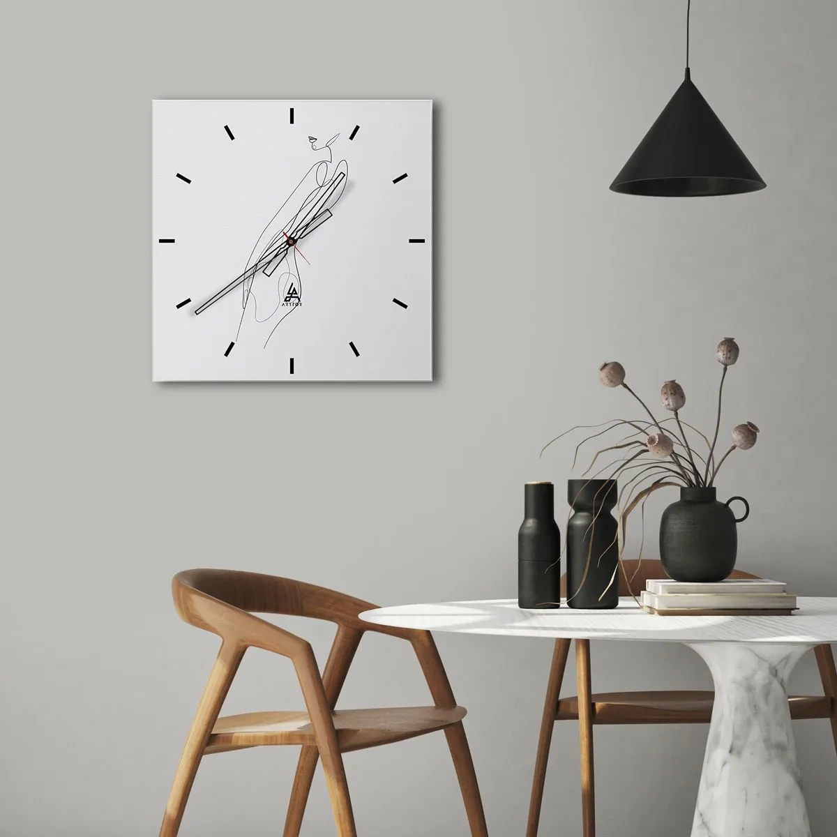 Wandklok - Klok - Gewoon een belofte - 30x30 cm