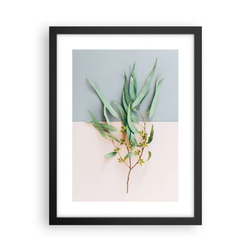 Poster in een zwarte lijst - Subtiliteit in pastelkleuren - 30x40 cm
