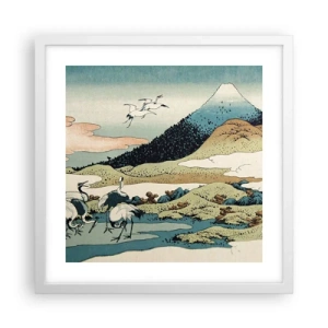 Poster in een witte lijst - In de Japanse geest - 40x40 cm